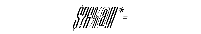 WorkhorseEmpire MediumCompressedOblique Instance Font OTHER CHARS