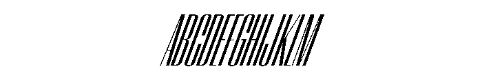 WorkhorseEmpire MediumCompressedOblique Instance Font UPPERCASE