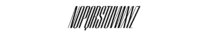 WorkhorseEmpire MediumCompressedOblique Instance Font UPPERCASE