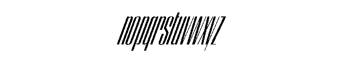 WorkhorseEmpire MediumCompressedOblique Instance Font LOWERCASE