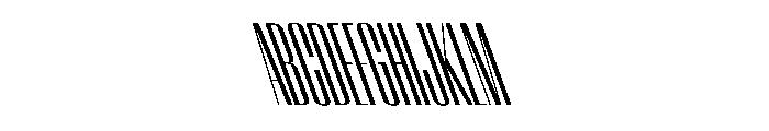 WorkhorseEmpire MediumCompressedReverseOblique Instance Font UPPERCASE