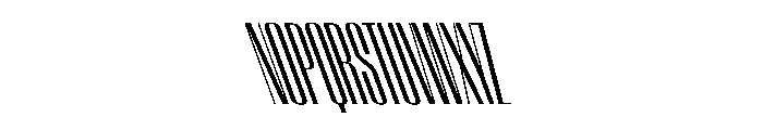WorkhorseEmpire MediumCompressedReverseOblique Instance Font UPPERCASE