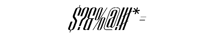 WorkhorseEmpire MediumCondensedOblique Instance Font OTHER CHARS