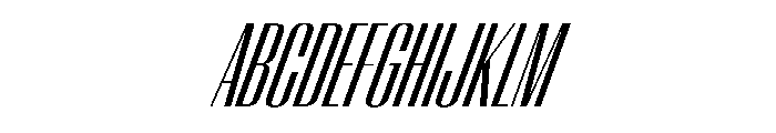 WorkhorseEmpire MediumCondensedOblique Instance Font UPPERCASE