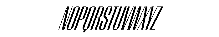 WorkhorseEmpire MediumCondensedOblique Instance Font UPPERCASE