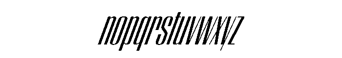 WorkhorseEmpire MediumCondensedOblique Instance Font LOWERCASE