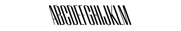 WorkhorseEmpire MediumCondensedReverseOblique Instance Font UPPERCASE