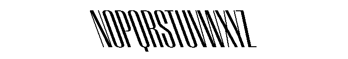 WorkhorseEmpire MediumCondensedReverseOblique Instance Font UPPERCASE