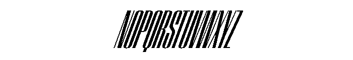 WorkhorseEmpire SemiboldCompressedOblique Instance Font UPPERCASE