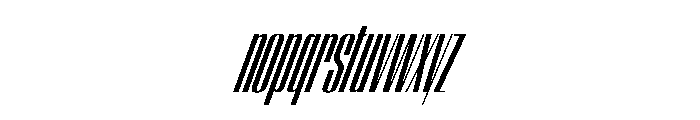 WorkhorseEmpire SemiboldCompressedOblique Instance Font LOWERCASE