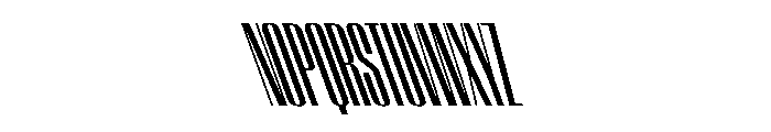 WorkhorseEmpire SemiboldCompressedReverseOblique Instance Font UPPERCASE