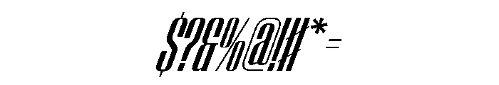 WorkhorseEmpire SemiboldCondensedOblique Instance Font OTHER CHARS