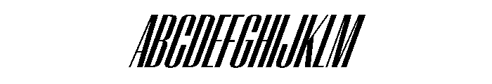 WorkhorseEmpire SemiboldCondensedOblique Instance Font UPPERCASE