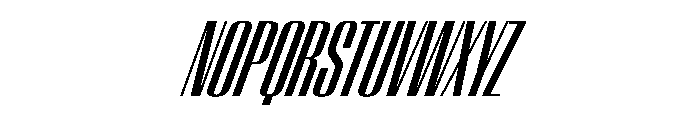 WorkhorseEmpire SemiboldCondensedOblique Instance Font UPPERCASE