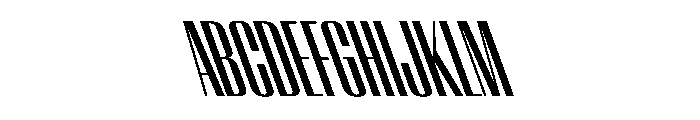 WorkhorseEmpire SemiboldCondensedReverseOblique Instance Font UPPERCASE
