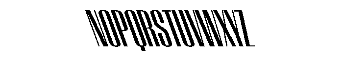 WorkhorseEmpire SemiboldCondensedReverseOblique Instance Font UPPERCASE
