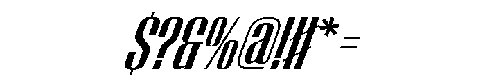 WorkhorseEmpire SemiboldOblique Instance Font OTHER CHARS