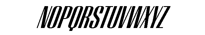 WorkhorseEmpire SemiboldOblique Instance Font UPPERCASE