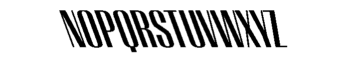 WorkhorseEmpire SemiboldReverseOblique Instance Font UPPERCASE