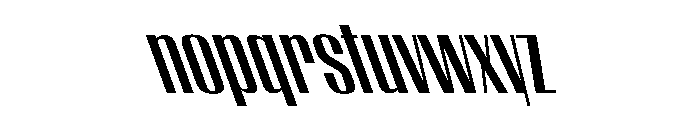WorkhorseEmpire SemiboldReverseOblique Instance Font LOWERCASE