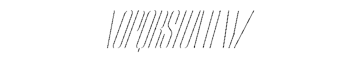 WorkhorseEmpire ThinCondensedOblique Instance Font UPPERCASE