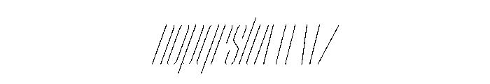 WorkhorseEmpire ThinCondensedOblique Instance Font LOWERCASE