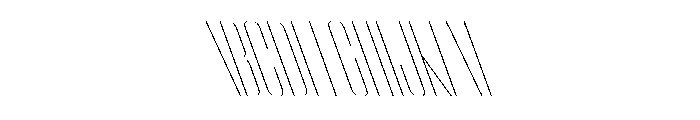 WorkhorseEmpire ThinCondensedReverseOblique Instance Font UPPERCASE