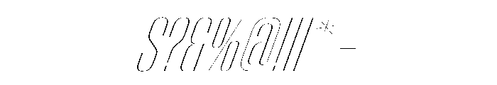 WorkhorseEmpire ThinOblique Instance Font OTHER CHARS