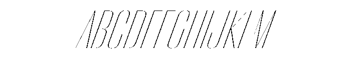 WorkhorseEmpire ThinOblique Instance Font UPPERCASE