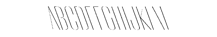 WorkhorseEmpire ThinReverseOblique Instance Font UPPERCASE
