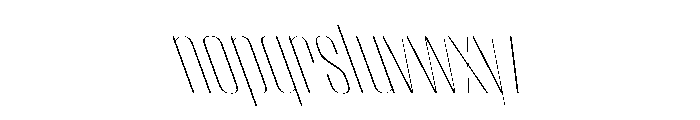 WorkhorseEmpire ThinReverseOblique Instance Font LOWERCASE
