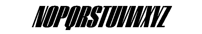 WorkhorseEmpireFold BlackOblique Instance Font UPPERCASE