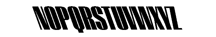 WorkhorseEmpireFold BlackReverseOblique Instance Font LOWERCASE