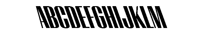 WorkhorseEmpireFold BoldReverseOblique Instance Font UPPERCASE