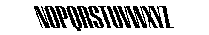 WorkhorseEmpireFold BoldReverseOblique Instance Font LOWERCASE