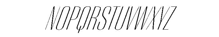 WorkhorseEmpireFold ExtraLightOblique Instance Font UPPERCASE