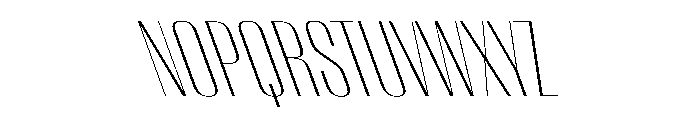 WorkhorseEmpireFold ExtraLightReverseOblique Instance Font UPPERCASE