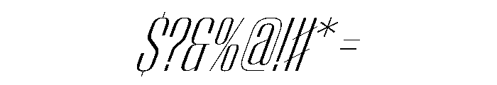 WorkhorseEmpireFold LightOblique Instance Font OTHER CHARS
