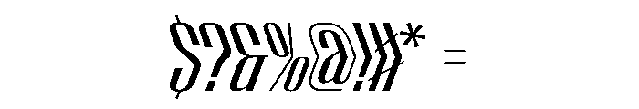WorkhorseEmpireFold MediumObliqueAlt Instance Font OTHER CHARS