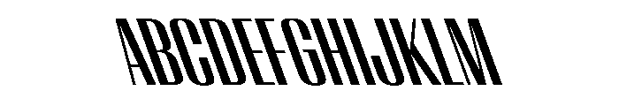 WorkhorseEmpireFold SemiboldReverseOblique Instance Font UPPERCASE