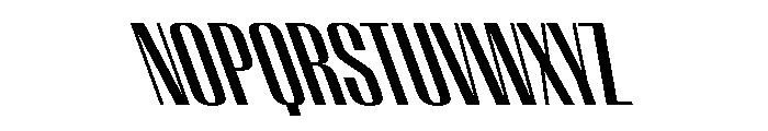 WorkhorseEmpireFold SemiboldReverseOblique Instance Font UPPERCASE