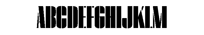 WorkhorseEmpireStencil Black Instance Font UPPERCASE