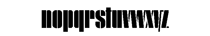 WorkhorseEmpireStencil Black Instance Font LOWERCASE