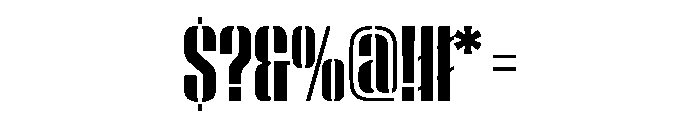 WorkhorseEmpireStencil Bold Instance Font OTHER CHARS