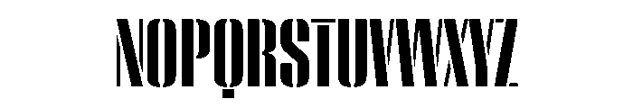 WorkhorseEmpireStencil Bold Instance Font UPPERCASE