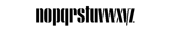 WorkhorseEmpireStencil Bold Instance Font LOWERCASE