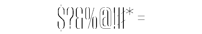 WorkhorseEmpireStencil ExtraLight Instance Font OTHER CHARS