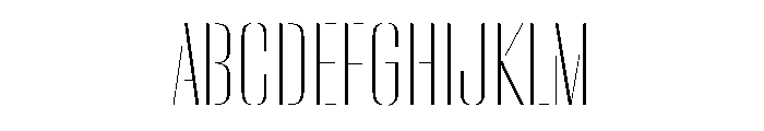 WorkhorseEmpireStencil ExtraLight Instance Font UPPERCASE