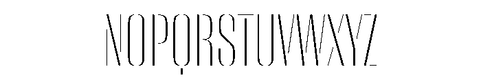 WorkhorseEmpireStencil ExtraLight Instance Font UPPERCASE