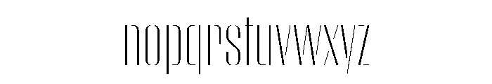 WorkhorseEmpireStencil ExtraLight Instance Font LOWERCASE
